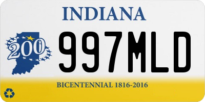 IN license plate 997MLD