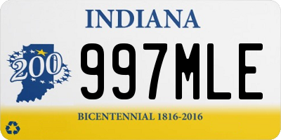 IN license plate 997MLE