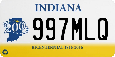 IN license plate 997MLQ