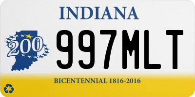 IN license plate 997MLT