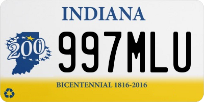 IN license plate 997MLU