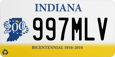 IN license plate 997MLV