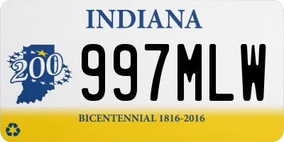 IN license plate 997MLW