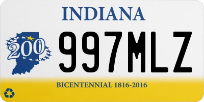 IN license plate 997MLZ