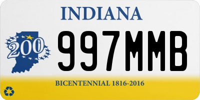 IN license plate 997MMB