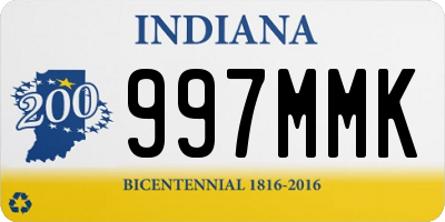 IN license plate 997MMK