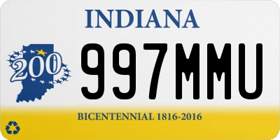 IN license plate 997MMU