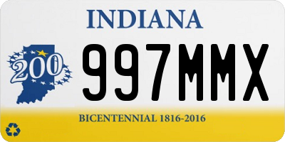 IN license plate 997MMX