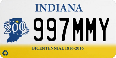 IN license plate 997MMY