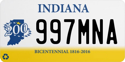 IN license plate 997MNA