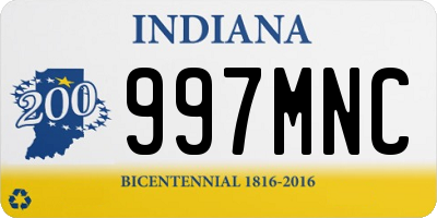 IN license plate 997MNC