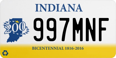 IN license plate 997MNF