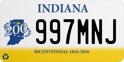 IN license plate 997MNJ