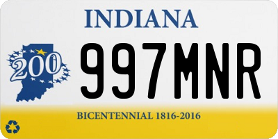 IN license plate 997MNR