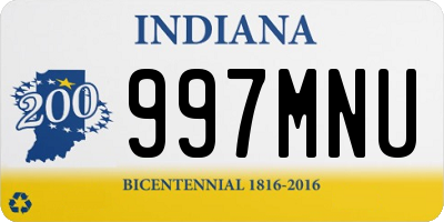 IN license plate 997MNU