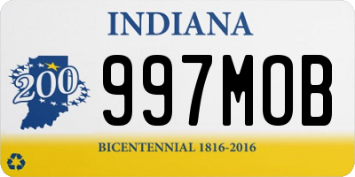 IN license plate 997MOB