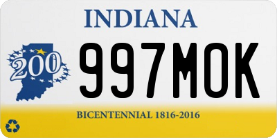 IN license plate 997MOK