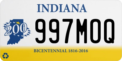 IN license plate 997MOQ