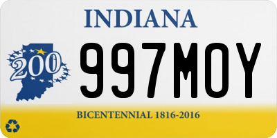 IN license plate 997MOY