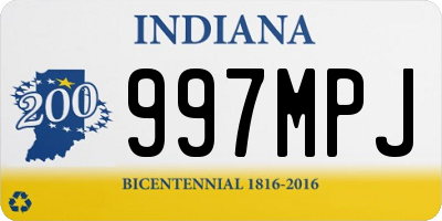 IN license plate 997MPJ