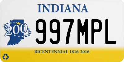 IN license plate 997MPL