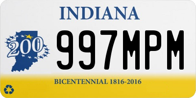 IN license plate 997MPM