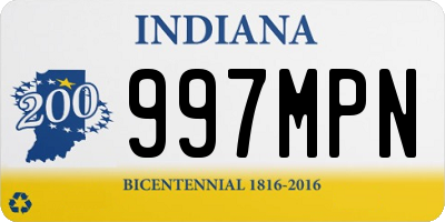 IN license plate 997MPN