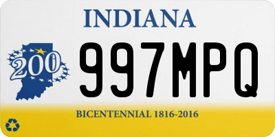 IN license plate 997MPQ