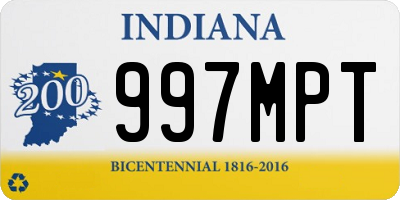 IN license plate 997MPT