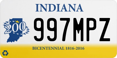 IN license plate 997MPZ