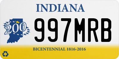 IN license plate 997MRB