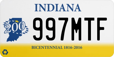 IN license plate 997MTF