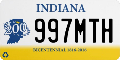 IN license plate 997MTH