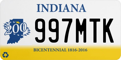 IN license plate 997MTK