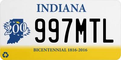 IN license plate 997MTL