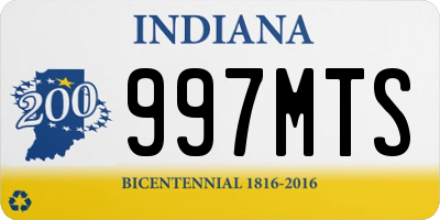 IN license plate 997MTS