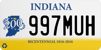 IN license plate 997MUH