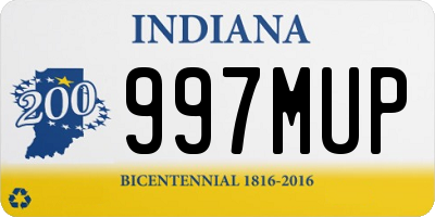 IN license plate 997MUP