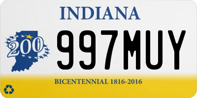 IN license plate 997MUY