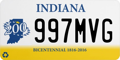 IN license plate 997MVG