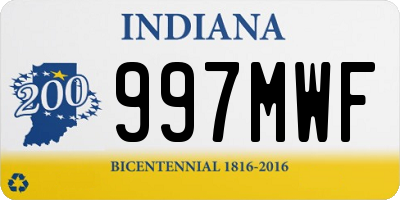 IN license plate 997MWF