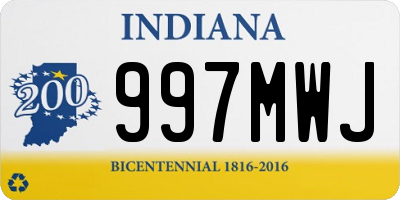 IN license plate 997MWJ