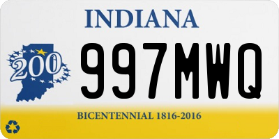 IN license plate 997MWQ