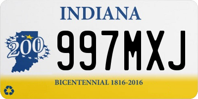 IN license plate 997MXJ