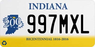 IN license plate 997MXL