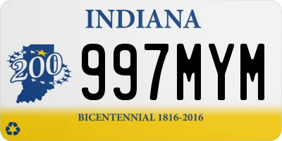 IN license plate 997MYM