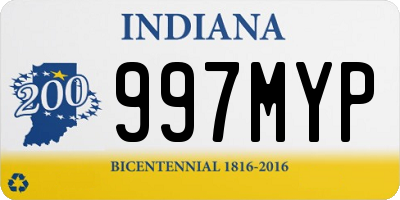 IN license plate 997MYP