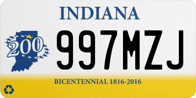 IN license plate 997MZJ