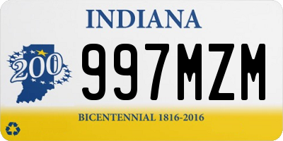 IN license plate 997MZM