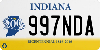 IN license plate 997NDA